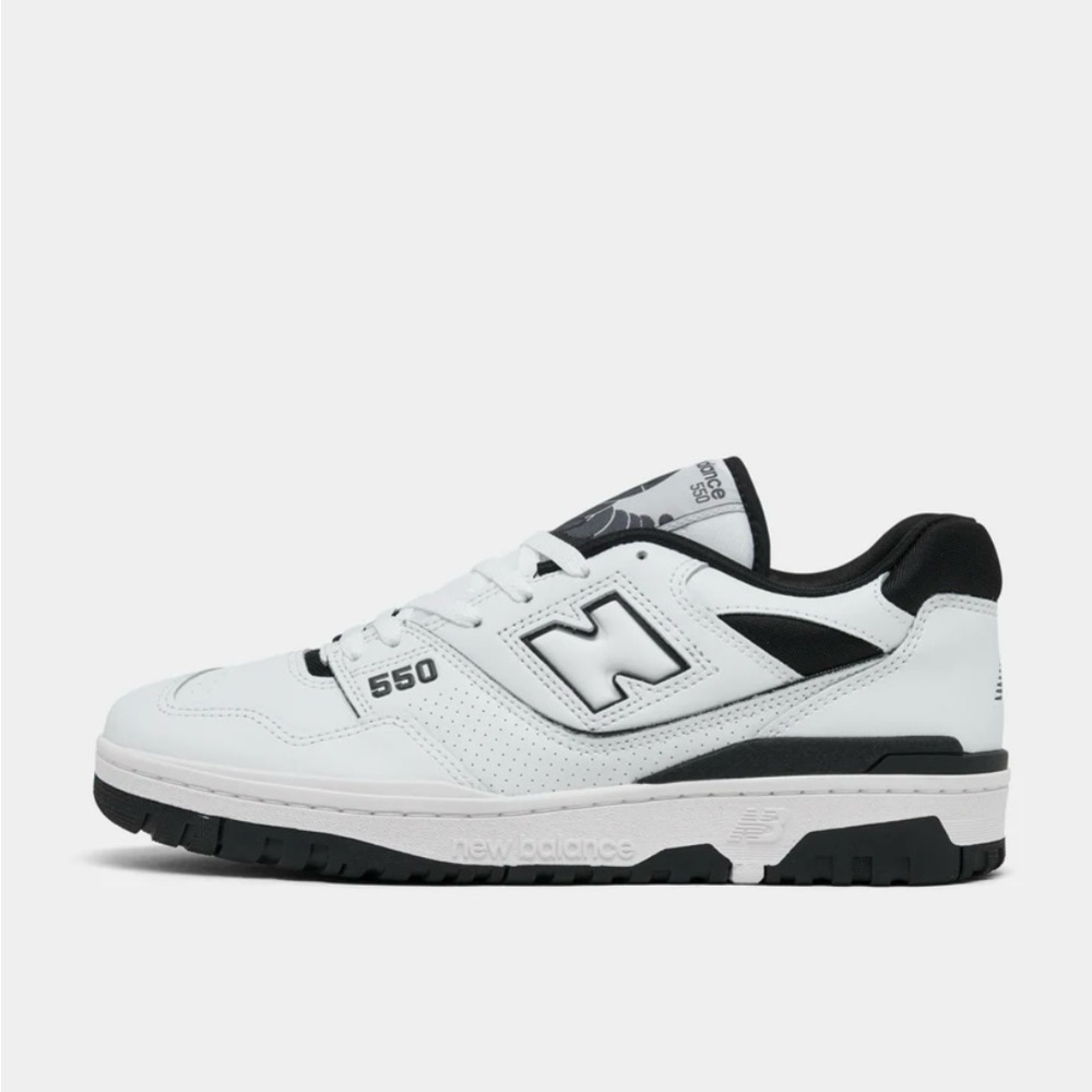 New Balance 550 White and Black Sneakers